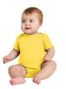 Rabbit Skins Infant Short Sleeve Baby Rib Bodysuit